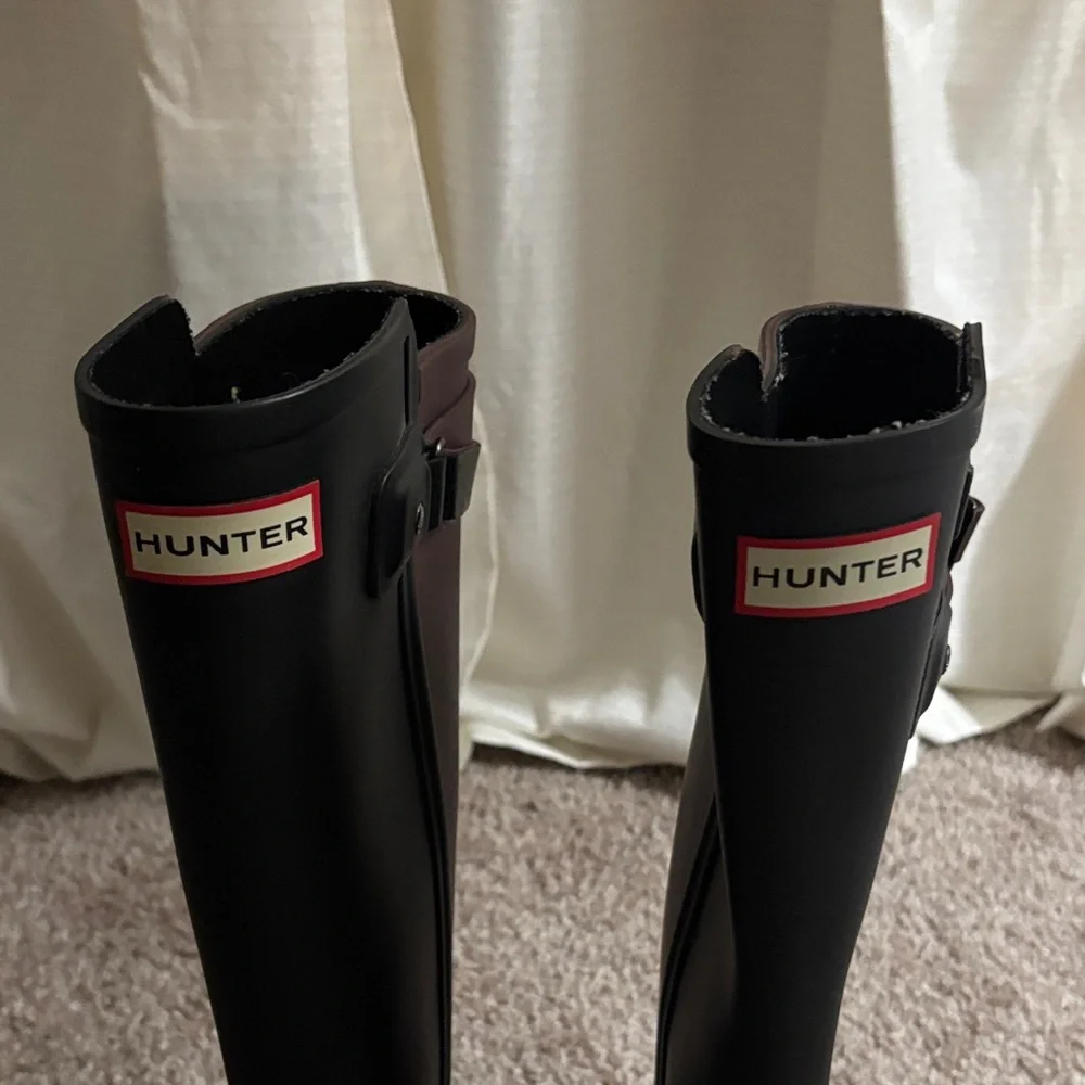 Hunter Black Tall Rain Boots